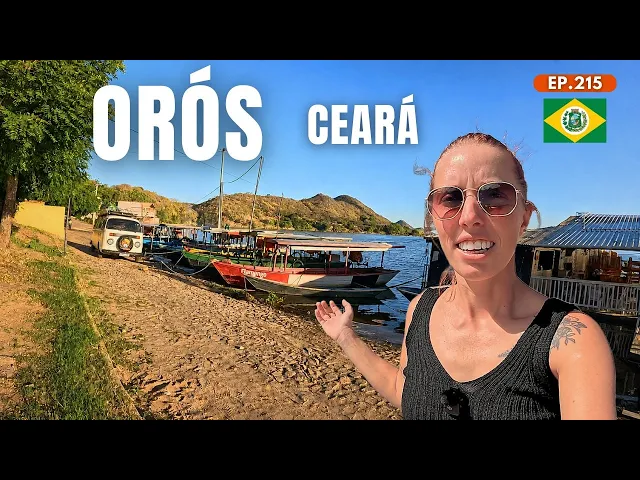 Kathlyn e Johnny exploram o reservatório do Açude de Orós e as suas atrações turísticas enquanto viajam de carrinha pelo interior do Ceará